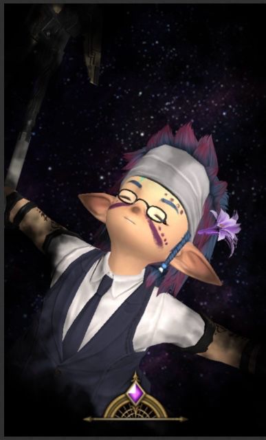 Aedyn in his black mage glam