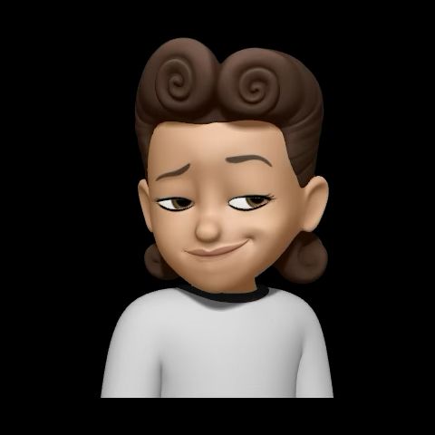 Smirking emoji sticker, brunette