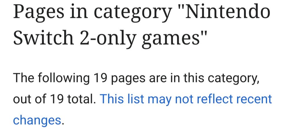 Nintendo Switch 2 only games: total 19