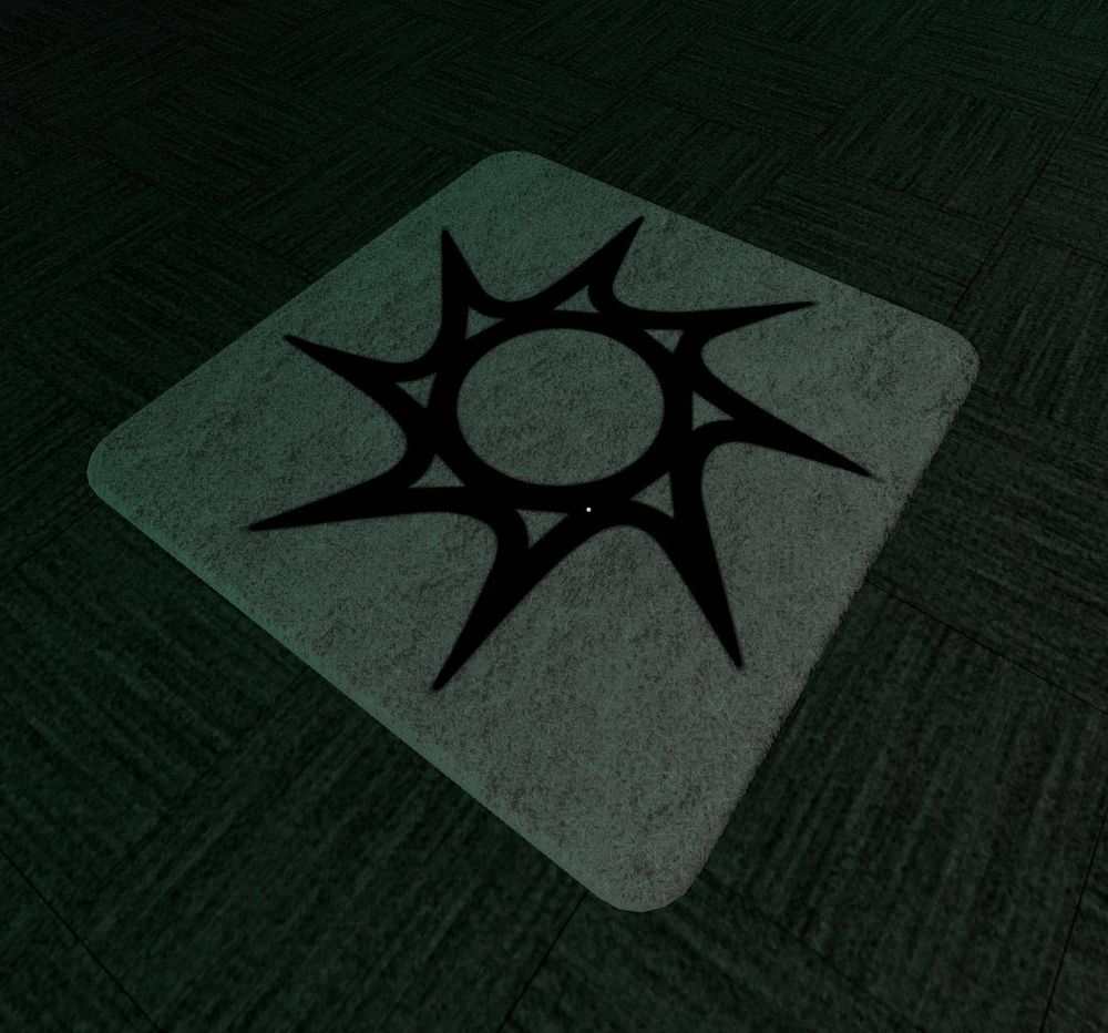 A rug with the roblox spawn point icon in the game Tower Unite