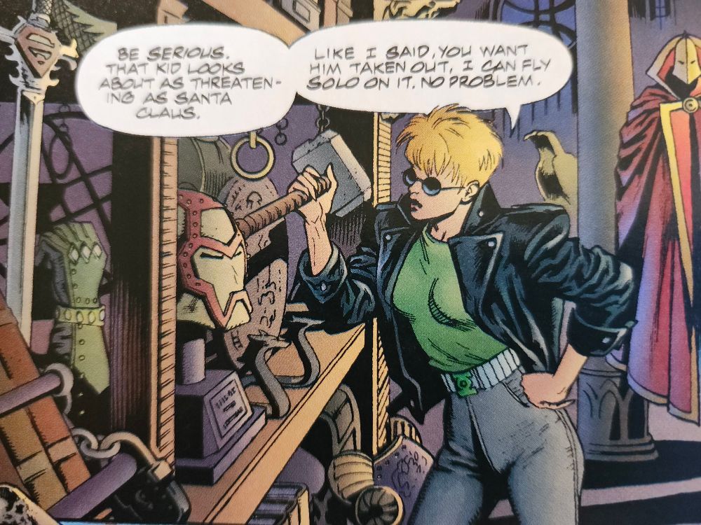 Nova Jade lifting Thor's hammer in the pages of Doctor Strange Fate.