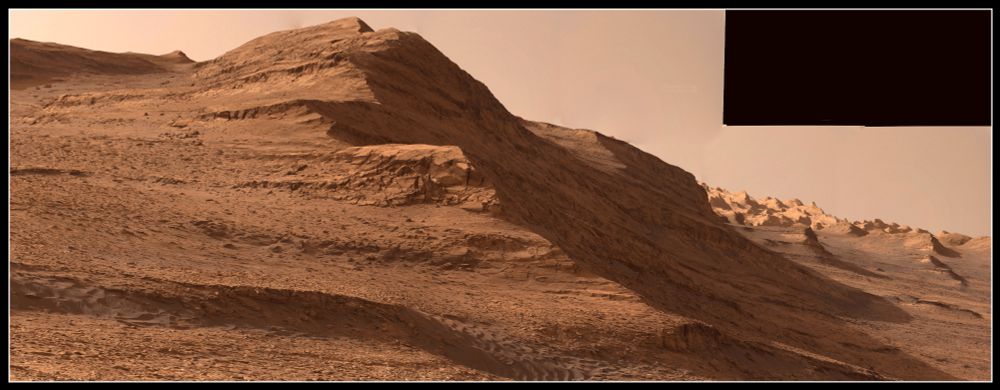 Image sent back by Curiosity Mars rover