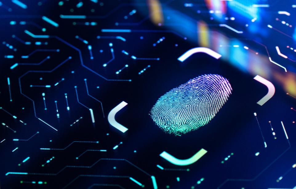 Close-up of a phone screen with a fingerprint on it