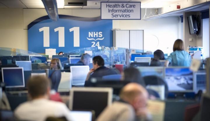 An NHS 111 call centre