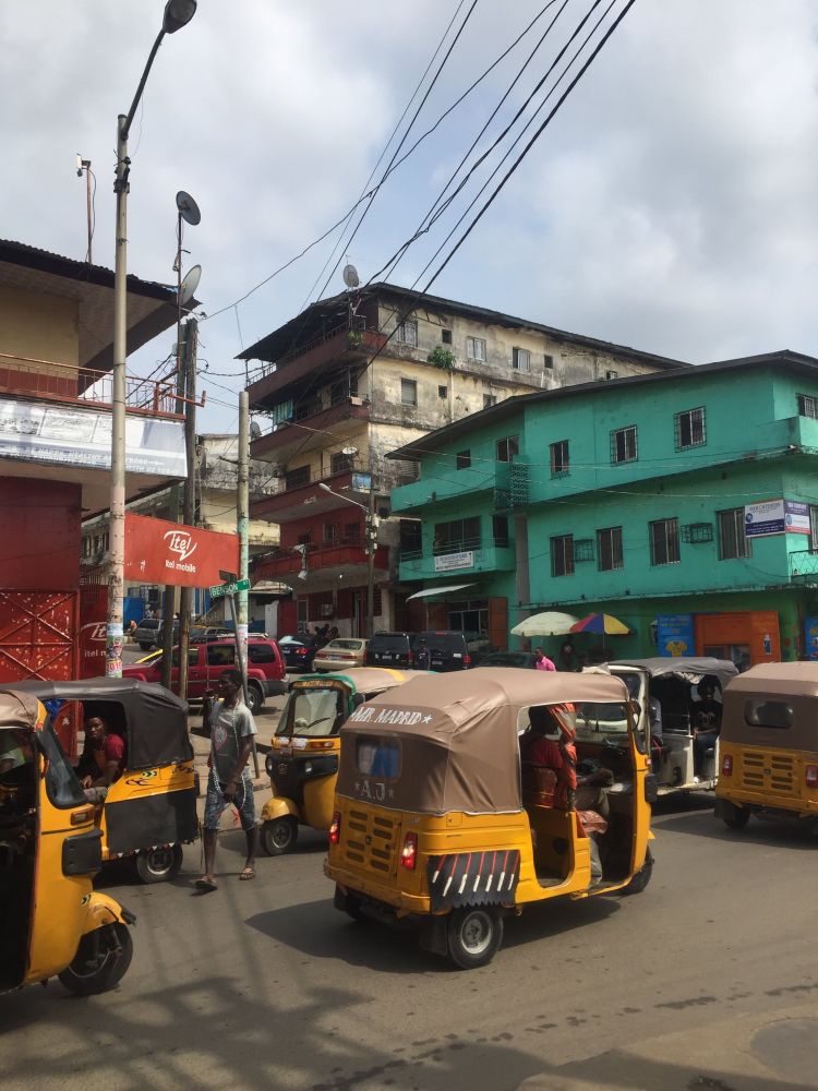 Keke’s (Liberian Motor taxis) in the street 