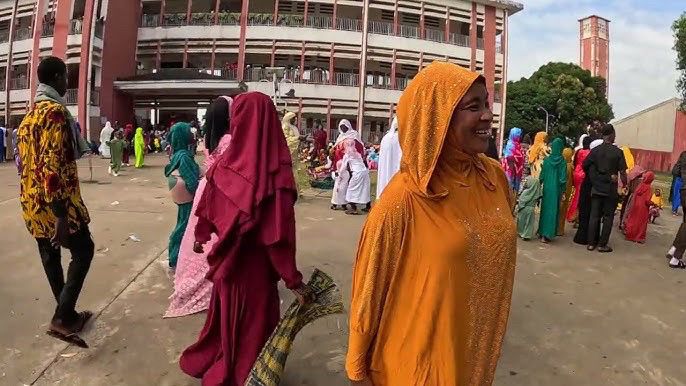 Liberian Muslims gathering for Eid 
