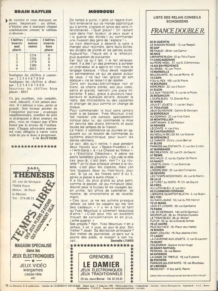Page 3 d'un article sur Yves Mourousi (via Abandonware-Magazines)