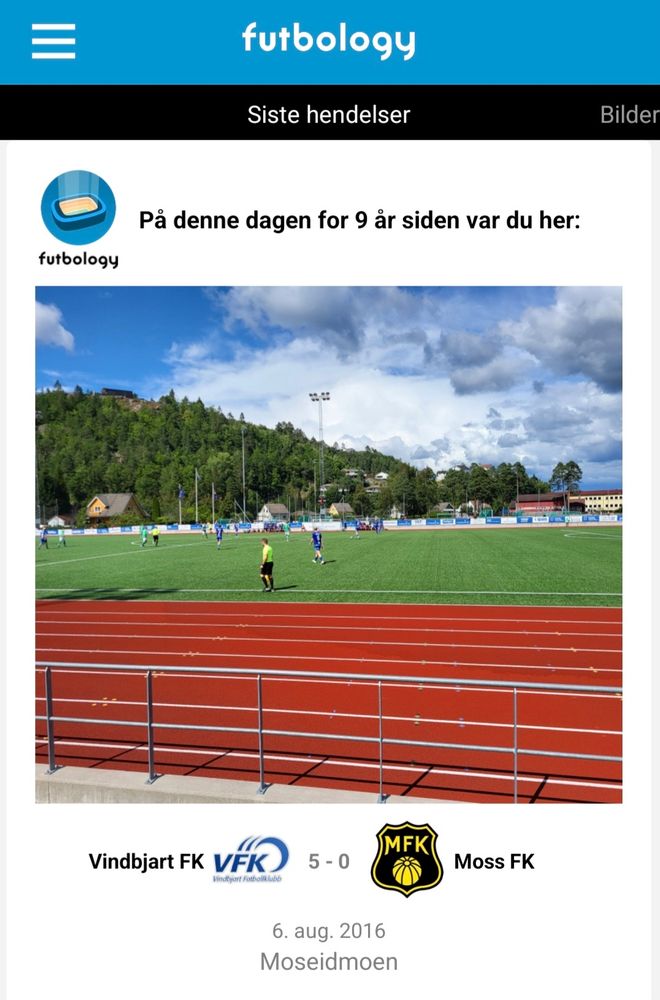 Vindbjart - Moss 5-0 denne dag i 2016