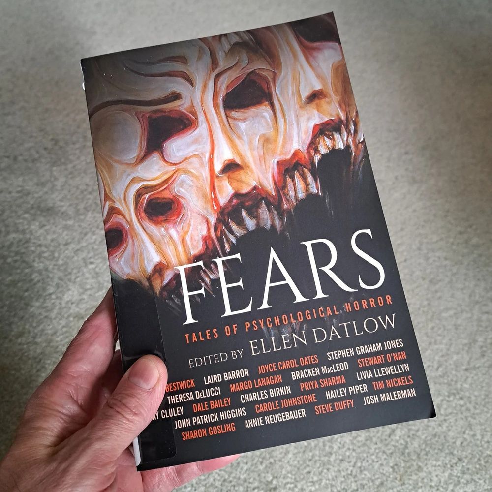Paperback edition of FEARS, edited by Ellen Datlow.