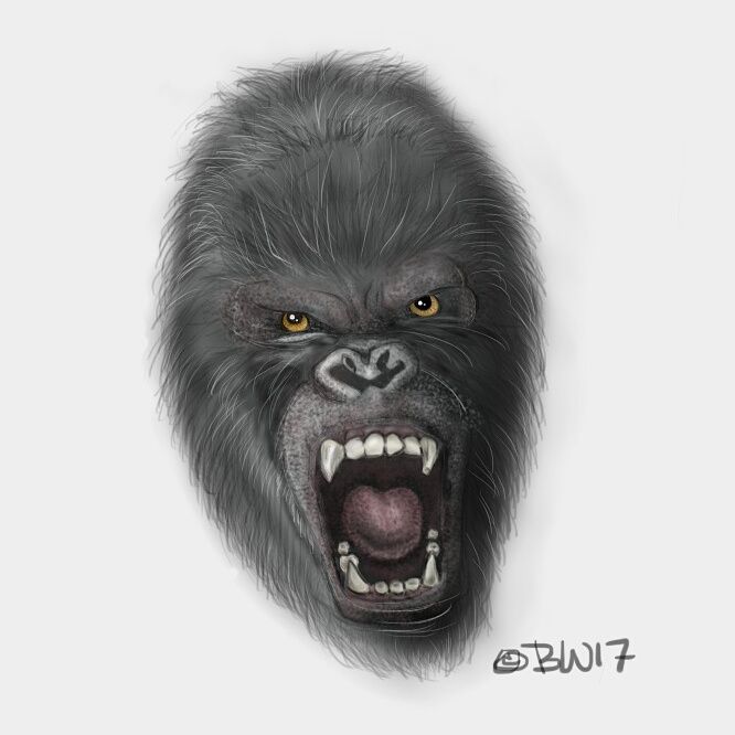 King Kong digital art. Brian Wilkins. 2017