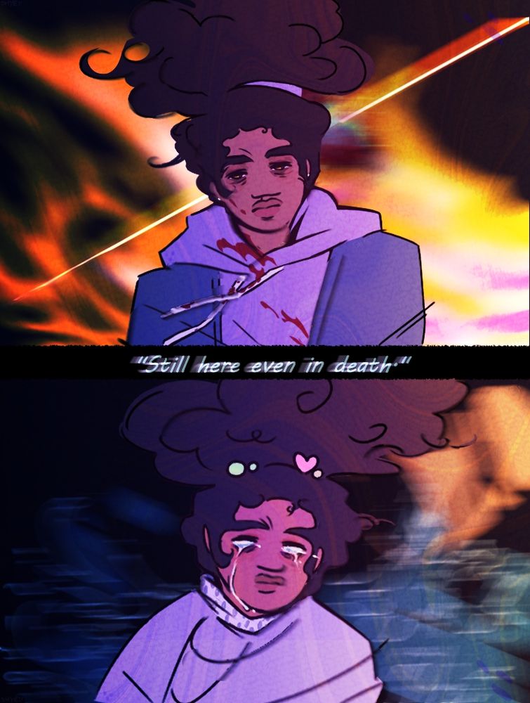 "Still here even in death."