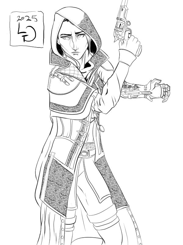 Caitlyn Kiramman as Evie Frye from Assassin's Creed Syndicate. She's holding a gun and has her hidden blade ready to be deployed.