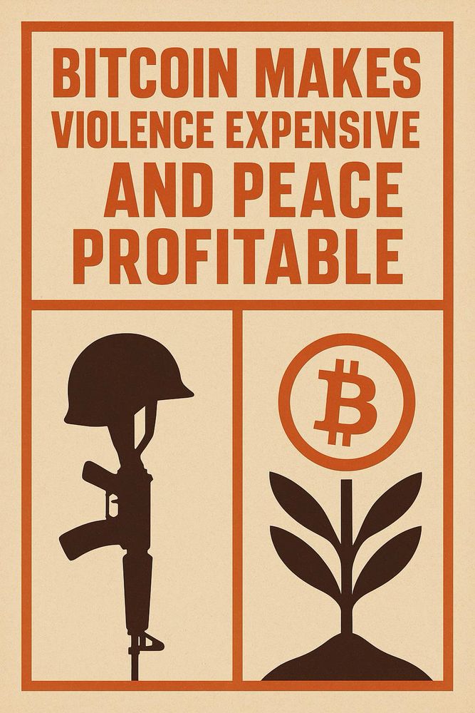 BITCOIN MAKES VIOLENCE EXPENSIVE AND PEACE PROFITABLE