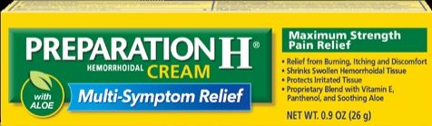 Preparation H Hemorrhoidal cream Maximum strength Multi-symptom relief 