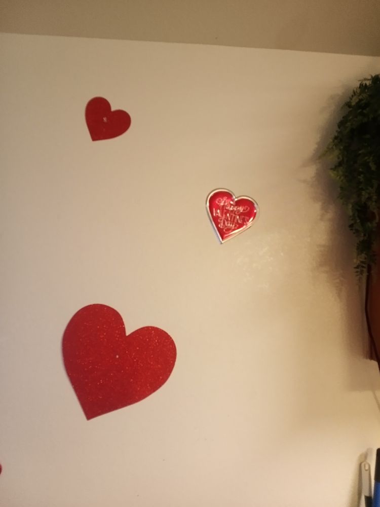 Some hearts on a wall