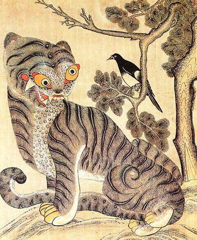Minhwa Painting during the Joseon Era. --I'm still trying to find if this is housed in a museum and still trying to find more info on the art!