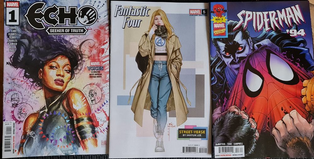 Photo of 3 comics, Echo, Fantastic Four no.5, Spider-Man 94 no.3