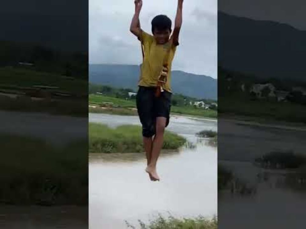 Huge Drone used to rescue a child from floods