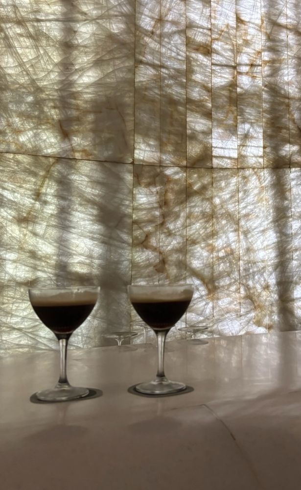 two drinks on a counter