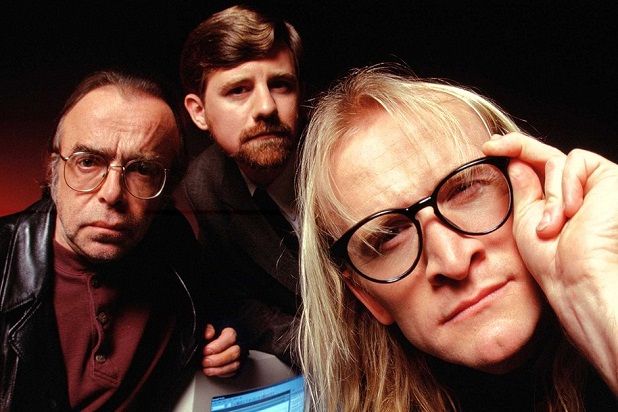 Photo of The Lone Gunmen, recurring characters on The X-Files known for their anti-government conspiratorial thinking and pure hearts.