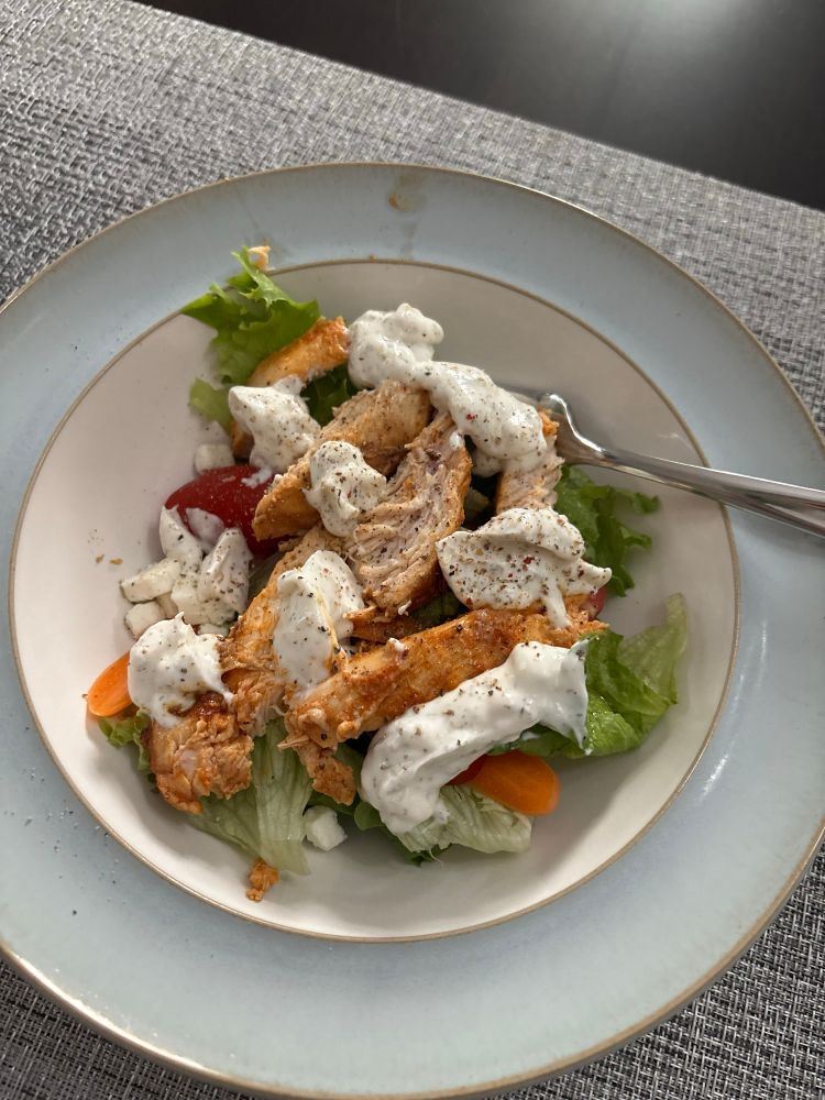 Finished salad! Yum!