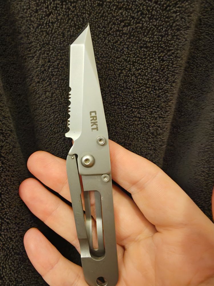 Columbia River Knife and Tool KISS pocket knife, unfolded