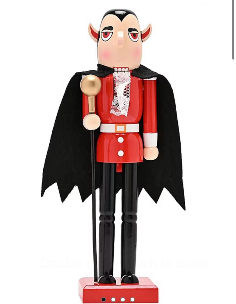 Dracula style nutcracker ornament 