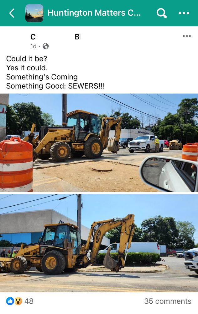 We're getting a sewer system like it's 1969.