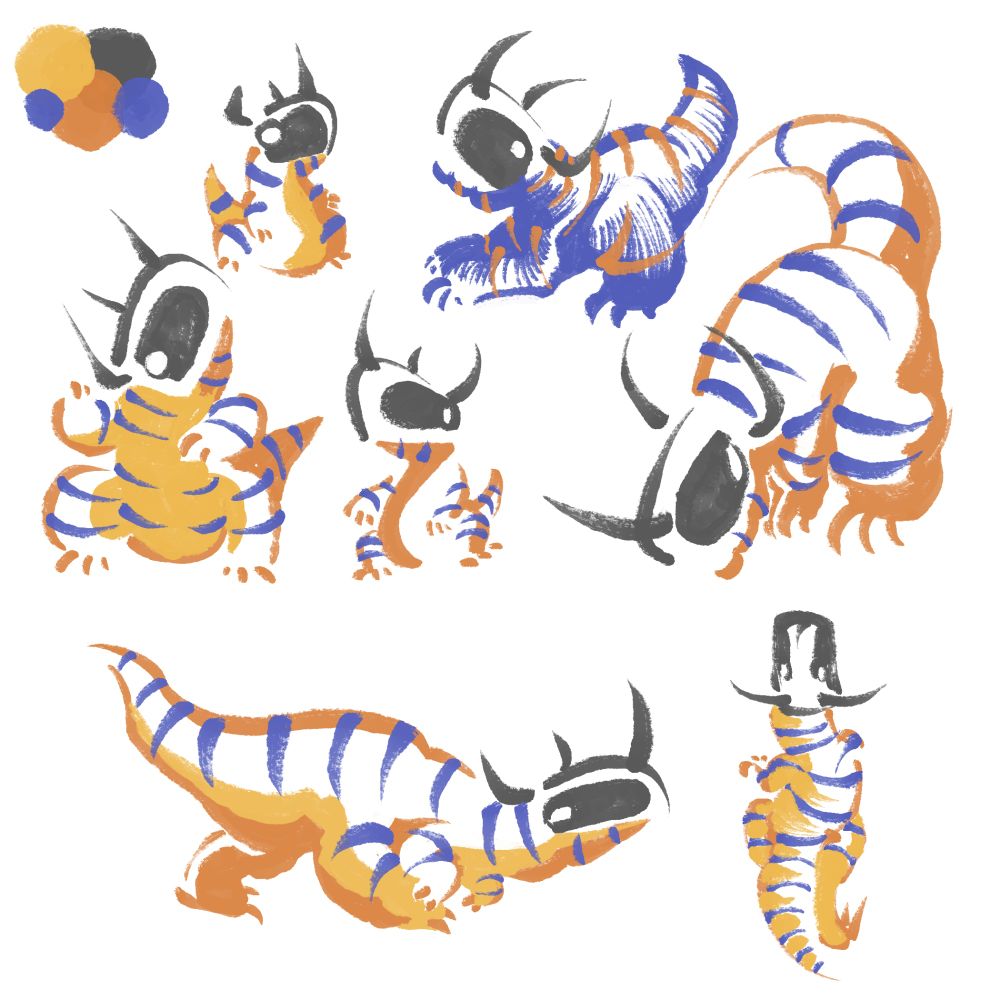 Greymon from digimon in various different poses 
