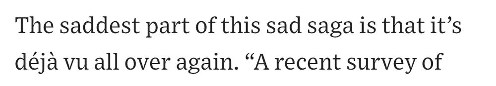 The saddest part of this sad saga is that it's deja vu all over again.
