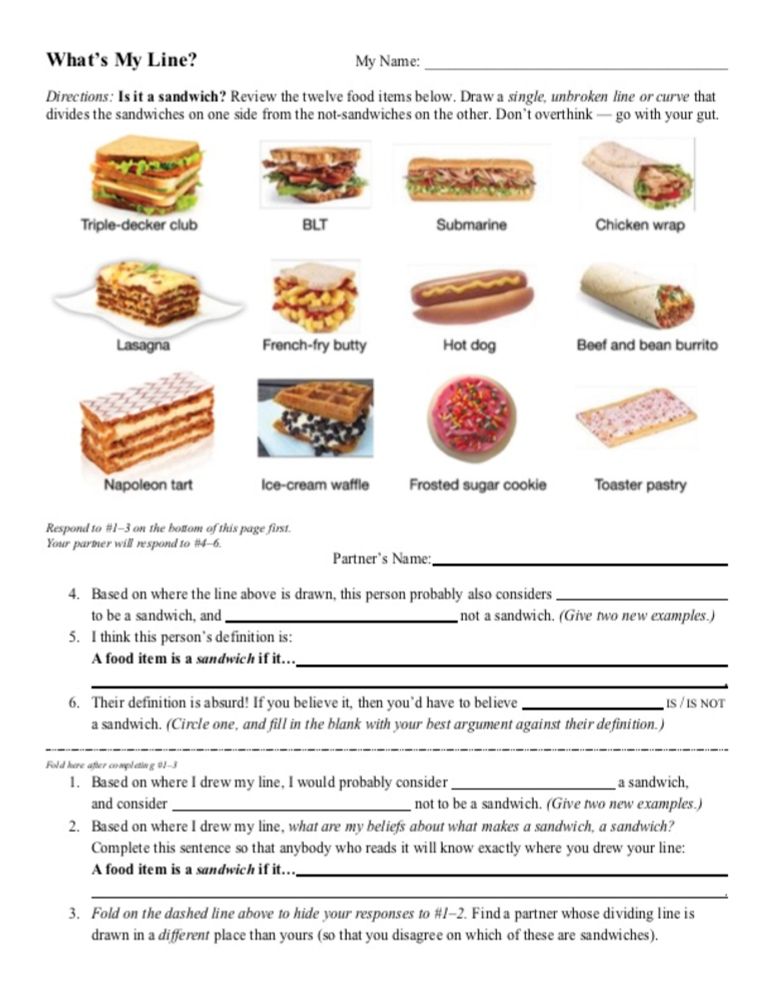 Sandwiches and the Ontology of Definitions