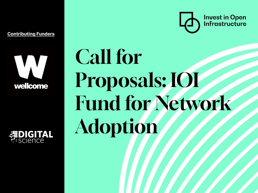 Poster on the launch of the call for proposals of the IOI Fund for Network Adoption