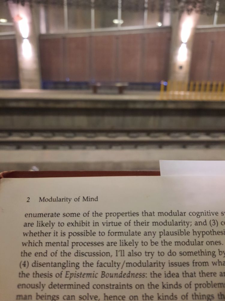 Page of book "Modularity of mind".