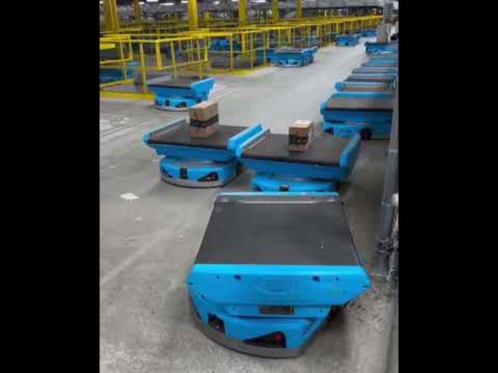 Two equally smart Amazon robots