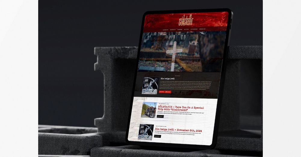 New site design for Icelandic band Sólstafir. New album Hin helga kvöl out November 8th. #bandwebsite #music
https://solstafir.is