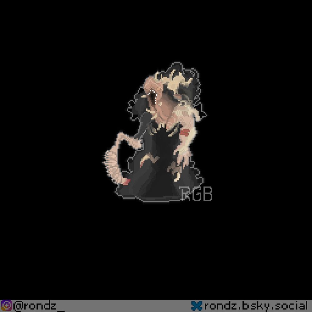 Pixelart da personagem A Draga (The Dredge), killer do jogo Dead by Daylight.