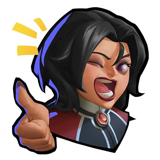 Winking ‘ok buddy’ Agatha Harkness emote. 