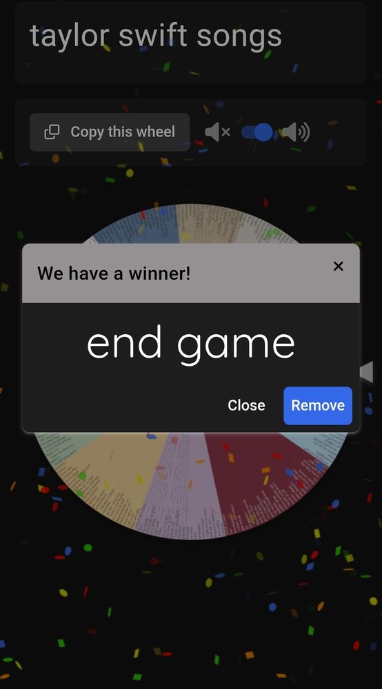 Wheel landing on End Game