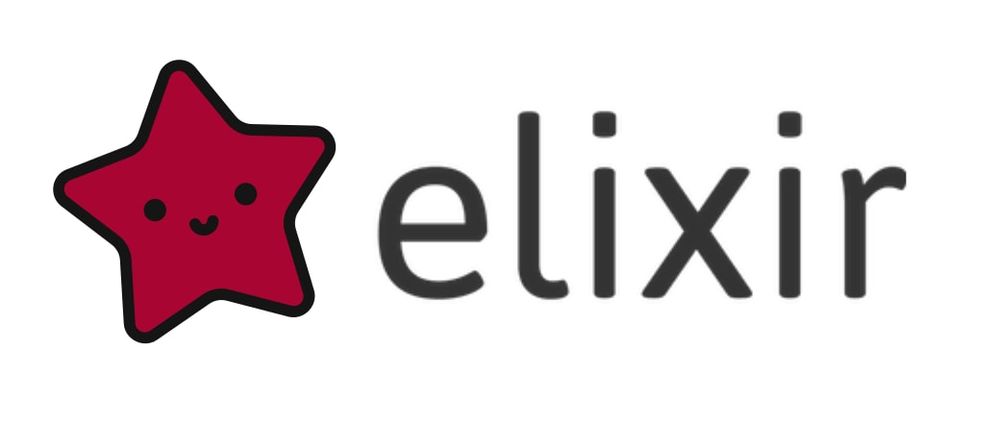 The Gleam starfish Lucy in the Erlang color with the Elixir wordmark.