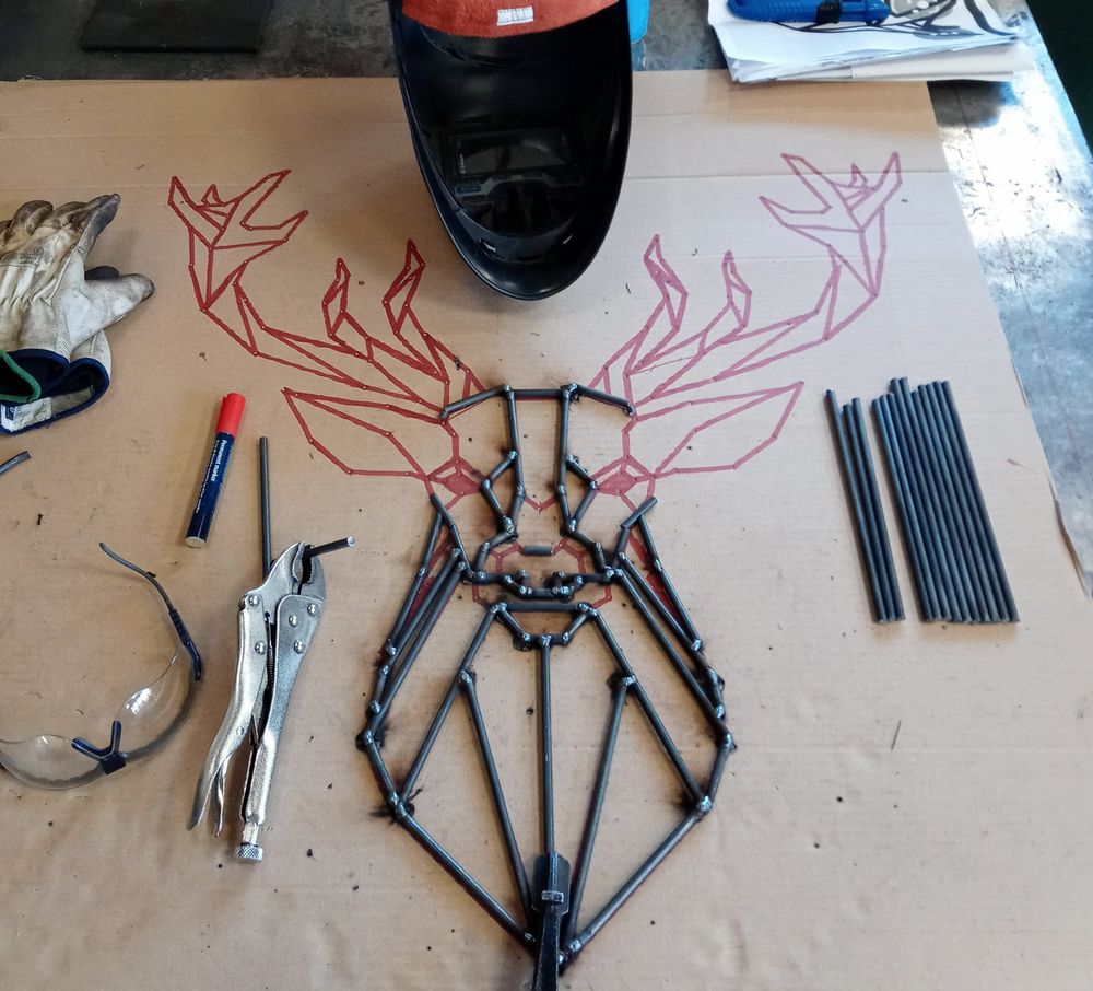progress photo of the stag