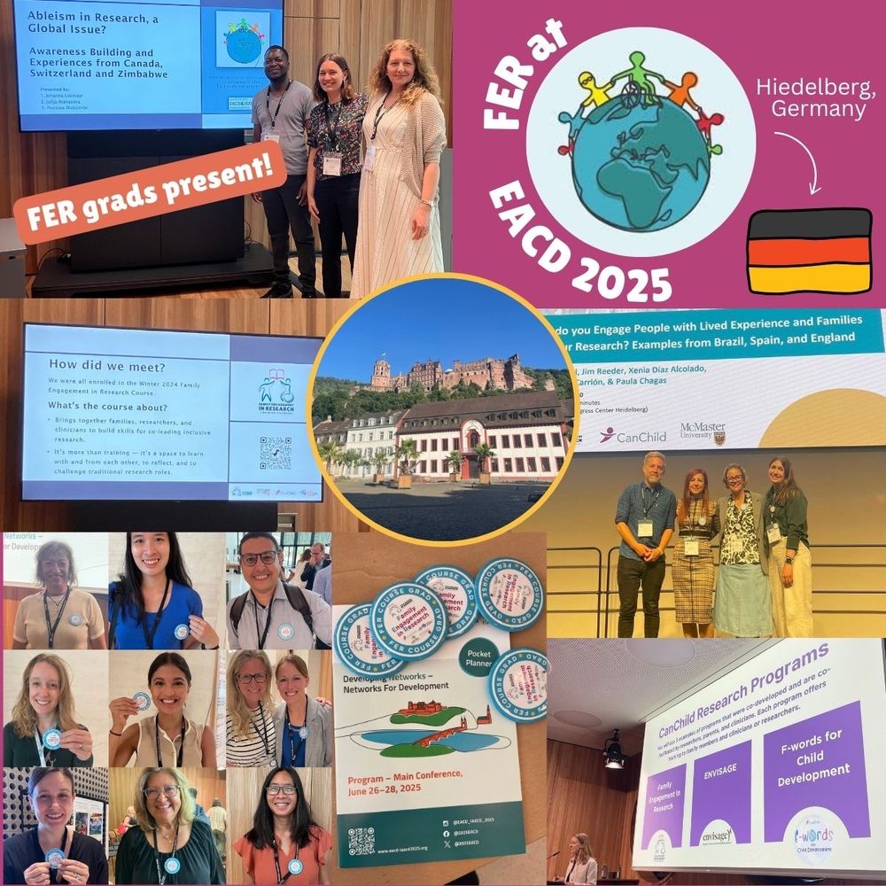 Collage of attendees from the EACD conference who were also graduates of the course.