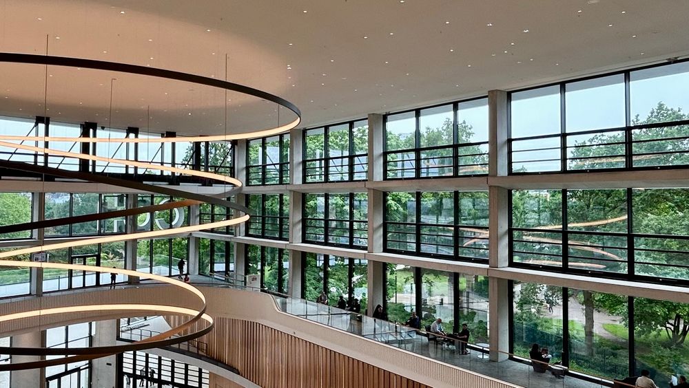 Conference Center Hamburg (CCH) where ISC25 is happening this week – inside-outside blend