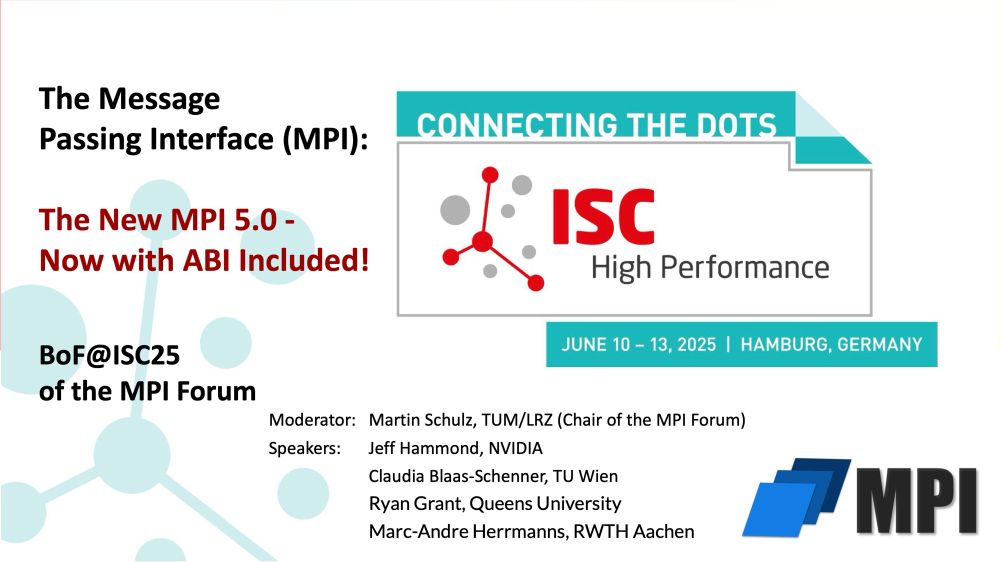 MPI BoF at ISC25: The New MPI 5.0 – Now With ABI Included!