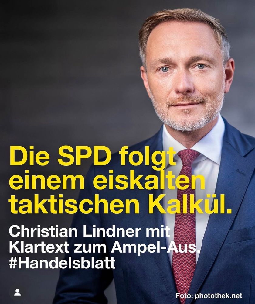 Lidner im Handelsblatt "Die SPD folgt einem eiskalten taktischen Kalkül"
