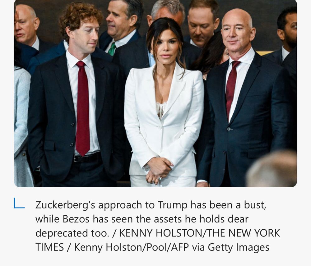 Zuckerberg ogling at boobs of silicon and Botox connoisseur, and Bezos’ plaything, Sanchez