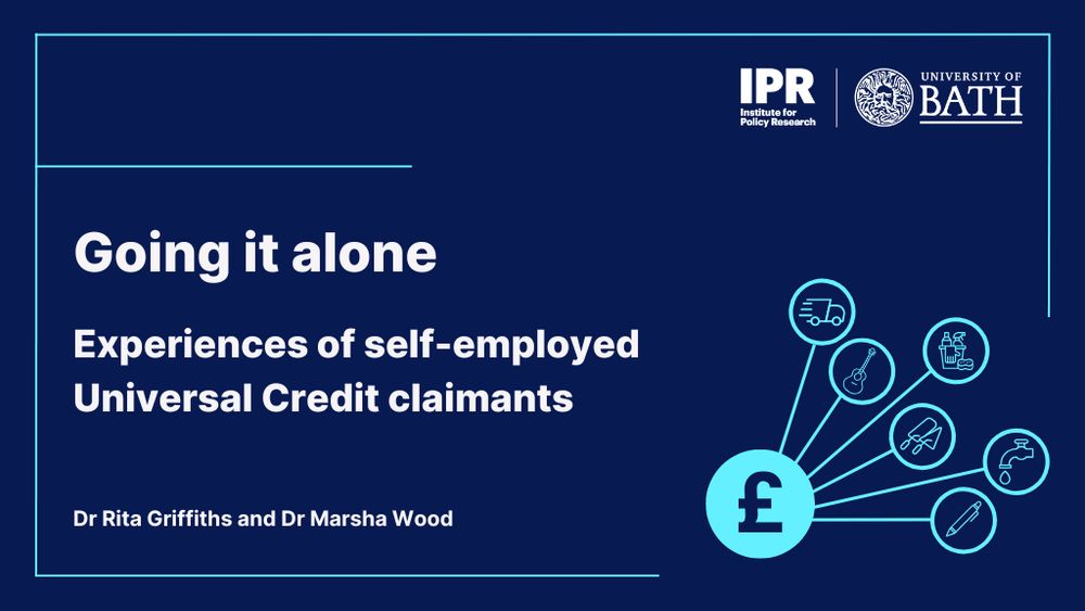 The title of the report: Going it alone: Experiences of self-employed Universal Credit claimants.