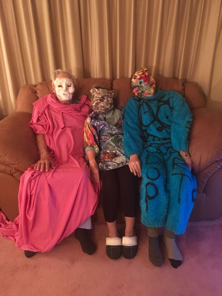 Family is everything and went better than to make or with your family check out these crazy costumes that I made with my mom and dad on scratch funny photo photo shoots really had some of the best times in my life making masks and crazy music with my parents 