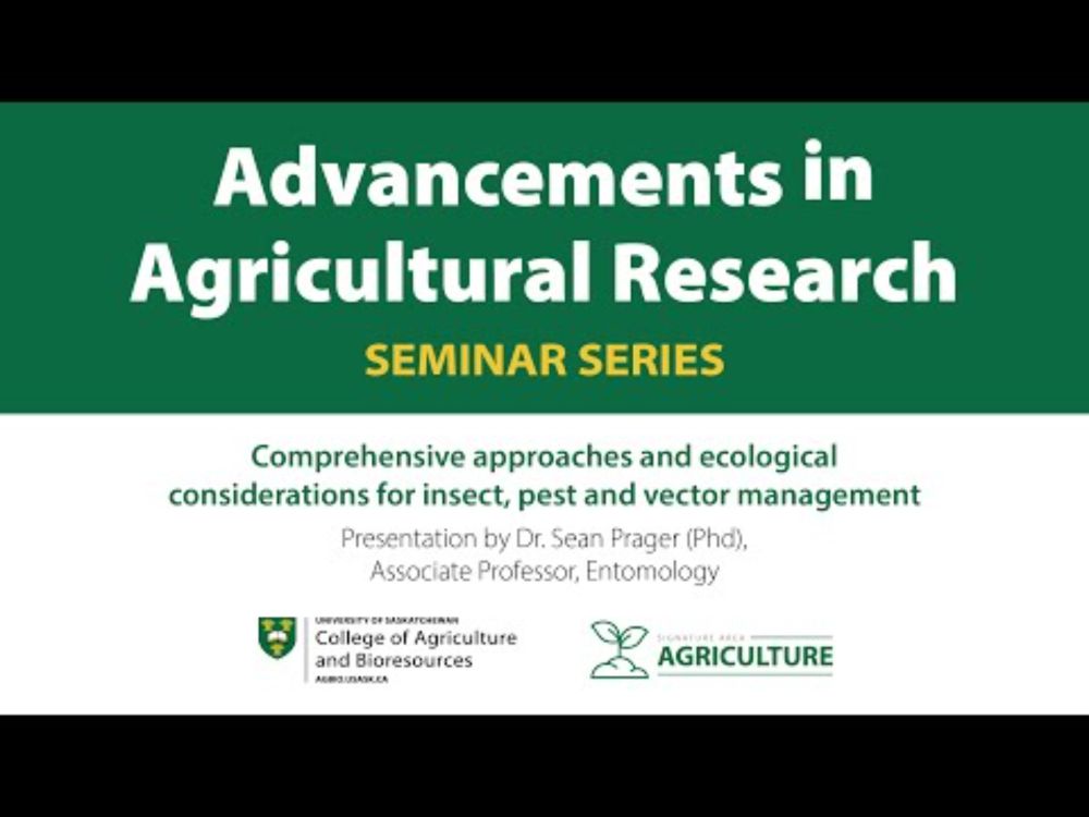 Advancements in Agricultural Research - Dr. Sean Prager
