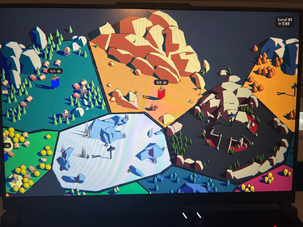 Thronefall map selection.