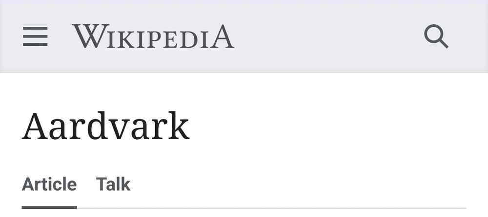 wiki article for 'aardvark'